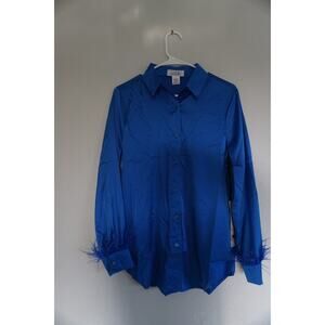 (NWT) Women's Blue L.I.F.E Blouse - Medium